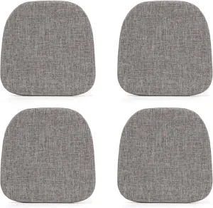Tromlycs 14x14 Metal Chair Cushions Pads Set of 4 for Tolix Metal Chairs Small Seat Cushions 14 inch Grey