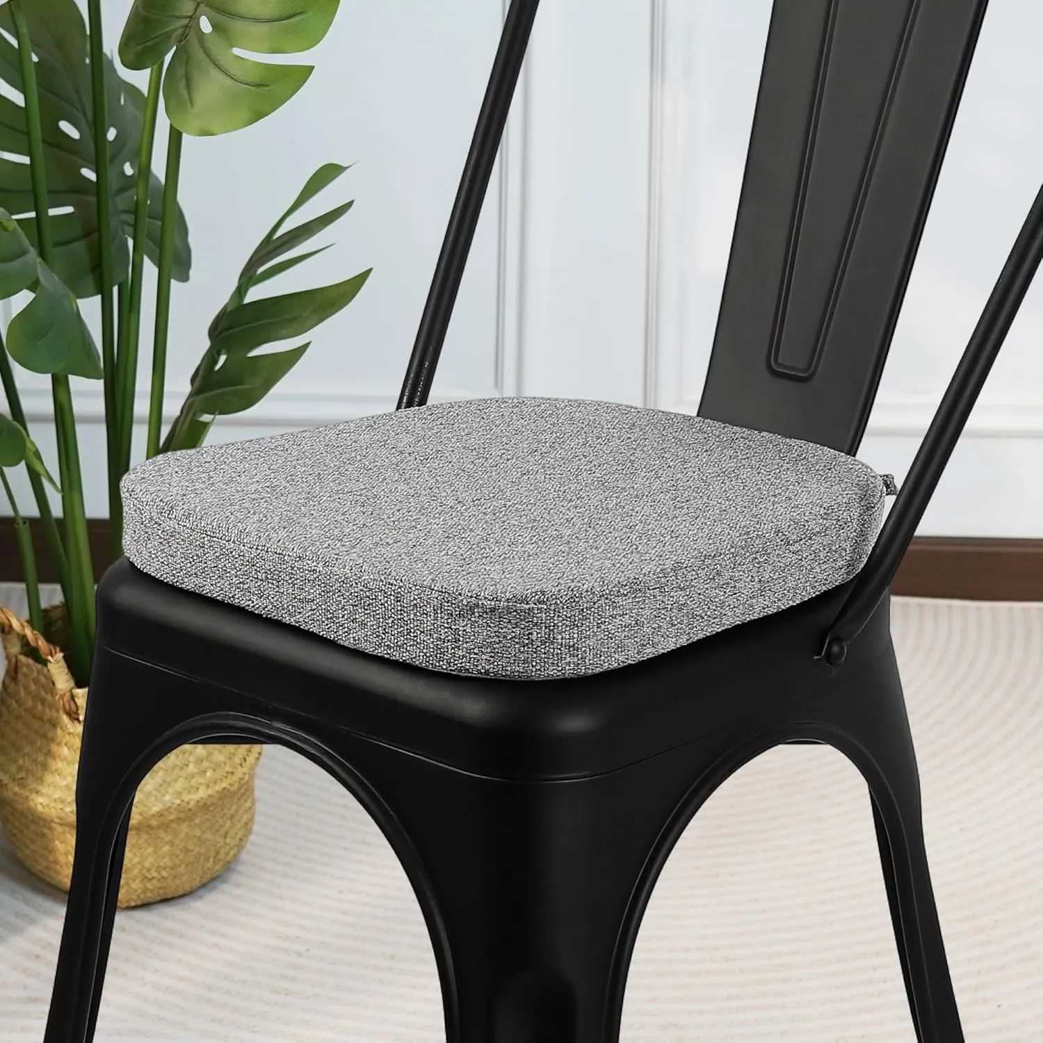 Tromlycs Metal Chair Cushions 14x14 Seat Small Tolix for Metal Chairs Cushions Pads Dining 14 inch Light Grey, One Piece