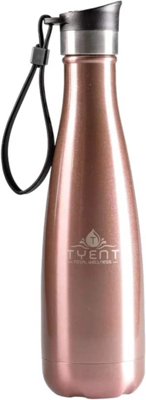 Tyent - Contemporary Drinkware - Insulated Stainless Steel Bottles - Dual Walls - Easy-Sip Cap - Beverages stay Hot or Cold 24 Hours - BPA-Free - Earth-Friendly Reusability - 750ml - Rose Gold