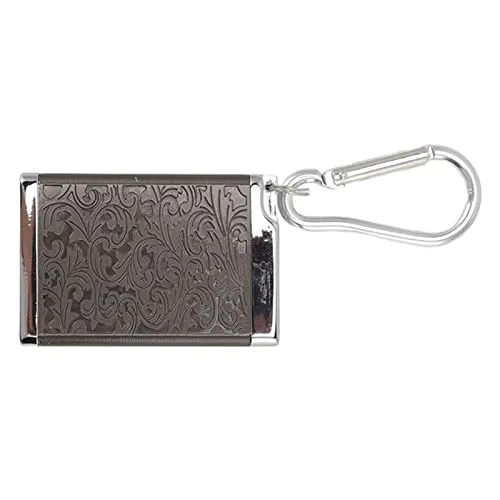 Ubersweet® Portable Ashtray, Fireproof Aluminum Alloy Ashtray Wear-Resistant Ashtray with Carabiner for Office Room (Black)
