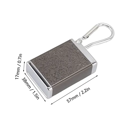 Ubersweet® Portable Ashtray, Fireproof Aluminum Alloy Ashtray Wear-Resistant Ashtray with Carabiner for Office Room (Black)