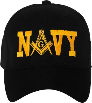United States Military Masonic Square and Compass Embroidered Baseball Cap