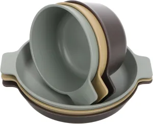 UPKOCH 1set Portable Lightweight Plastic Dinnerware Set Unbreakable Plates Bowls for Camping Picnics Outdoor Activities Easy to Clean Carry for Travel Dining Needs