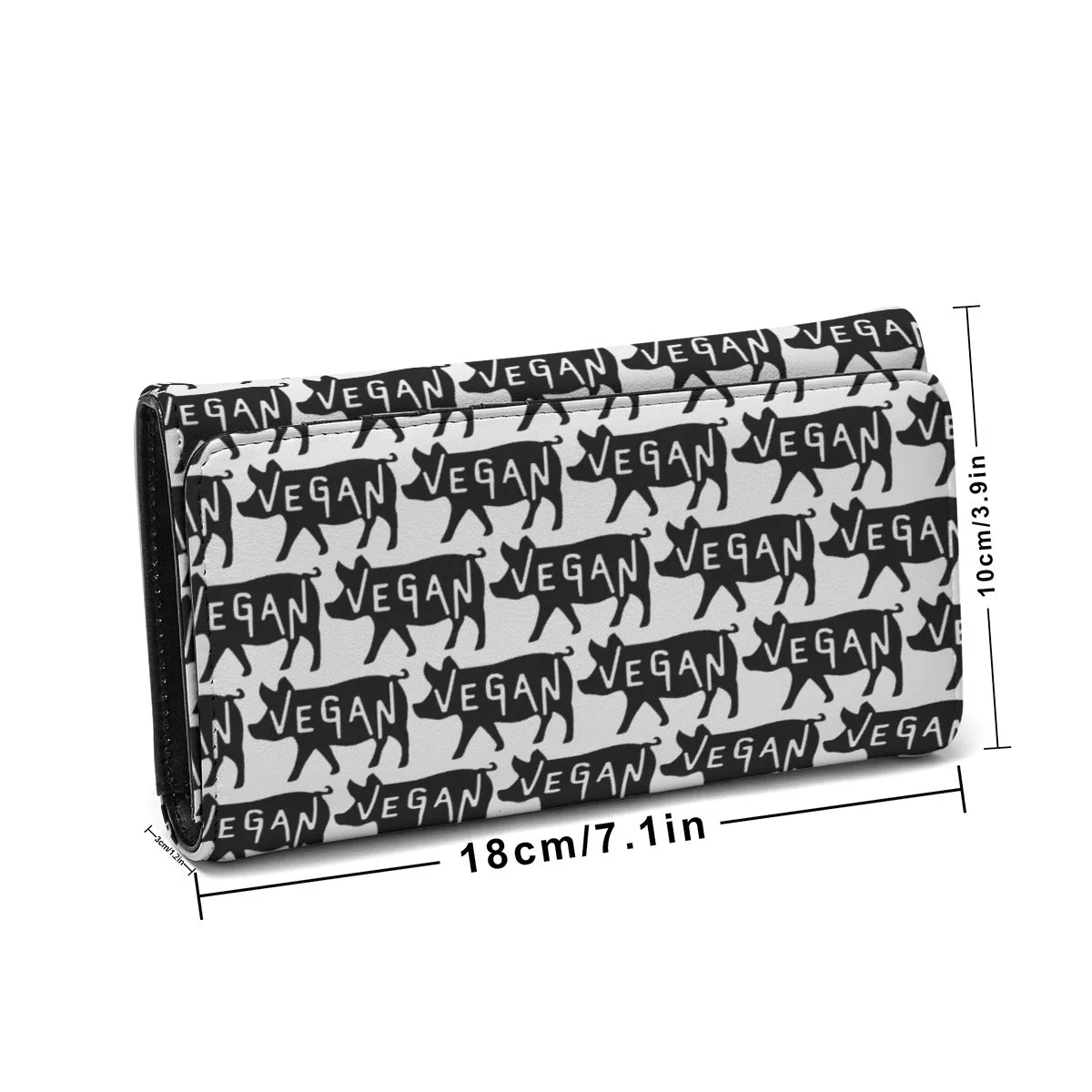 VEGAN Faux Leather Foldable Wallet
