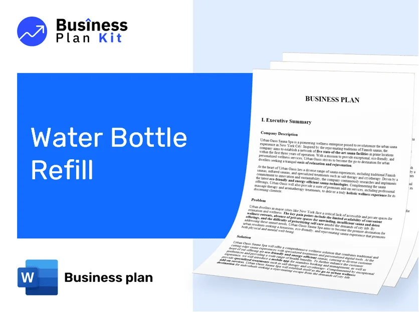 Water Bottle Refill Business Plan Example