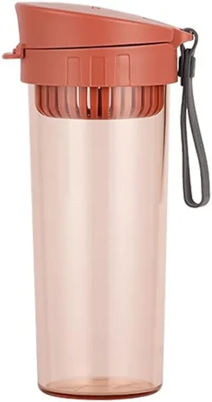 Water Jug Water Bottle Filtered Water Bottle Plastic Water Bottles with Removable Strainer for Sports Outdoors Office Running Sport Bottle (Color : Pink)
