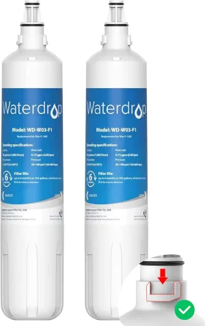 Waterdrop F-1000 4204490 Water Filter, Replacement for Sub-Zero 4204490, InSinkErator® F-1000 F-2000 F-3000 Filter and AquaPure AP Easy C-Complete, Sub Zero Water Filter Replacement, NSF/ANSI 42