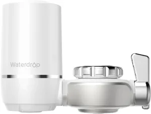 Waterdrop Water Filter for Sink Faucet, NSF Certified Water Purifier, 320 Gallon Tap Water Filter for Kitchen Sink, Reduces Chlorine, Lead-Free Material, Faucet Mount Water Filtration System, 1 Filter