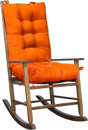 Waterproof Wicker Chair Cushion U-Shape Seat Cushion Set of 1 Patio Furniture Cushions Outdoor Rocking Chair Pad for Indoor Outdoor Orange