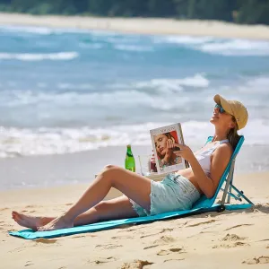 #WEJOY Beach Mat Lounge Chair for Adults Portable Lightweight Lounge Mat with Back Support Adjustable Lounge Chairs (Beach Mat 1 Person)