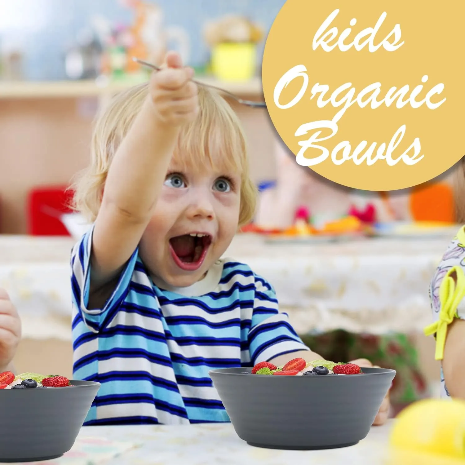 Wheat Straw Bowl Sets,6PCS Unbreakable Cereal Bowl 36 OZ,Microwave and Dishwasher Safe Bowls,Salad Bowls for Dorm,Apartment,Camping,Picnic (Deep Grey)