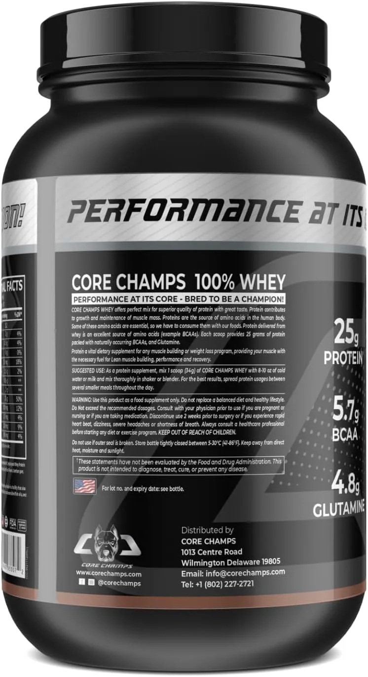 Whey Protein Powder | 100% Ultra Filtered Whey | 25g Protein   All Essential Amino Acids | for Strength & Lean Muscle | 2 Pounds (Rich Chocolate)