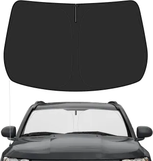Windshield Sun Shade Custom Fit for Jeep Compass 2017-2025 Foldable Sunshade Sun Blocker Accessories Protect Car from Sun Rays Heat Damage Keep Car Cooler