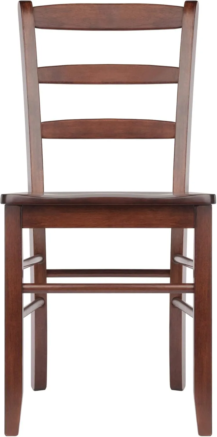 Winsome Wood Ladder Back Chair, Antique Walnut, 2 Pieces94232