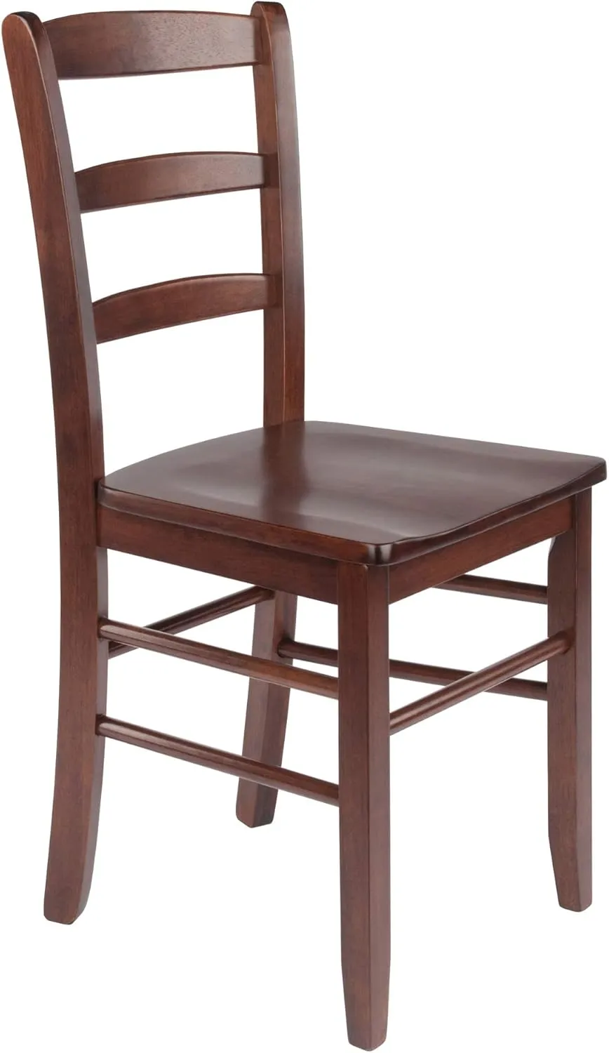 Winsome Wood Ladder Back Chair, Antique Walnut, 2 Pieces94232