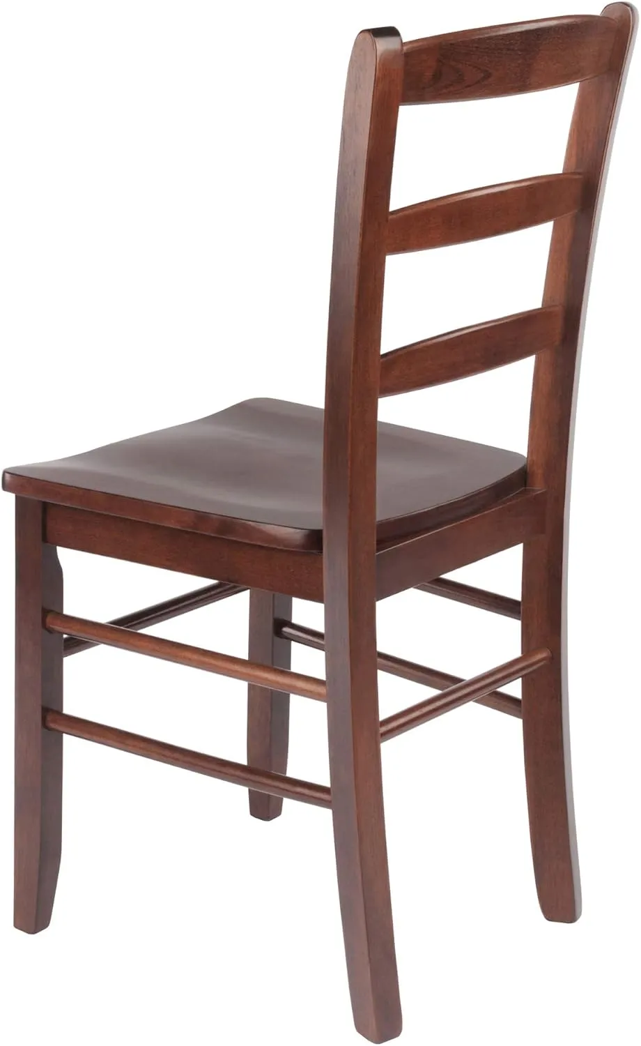 Winsome Wood Ladder Back Chair, Antique Walnut, 2 Pieces94232