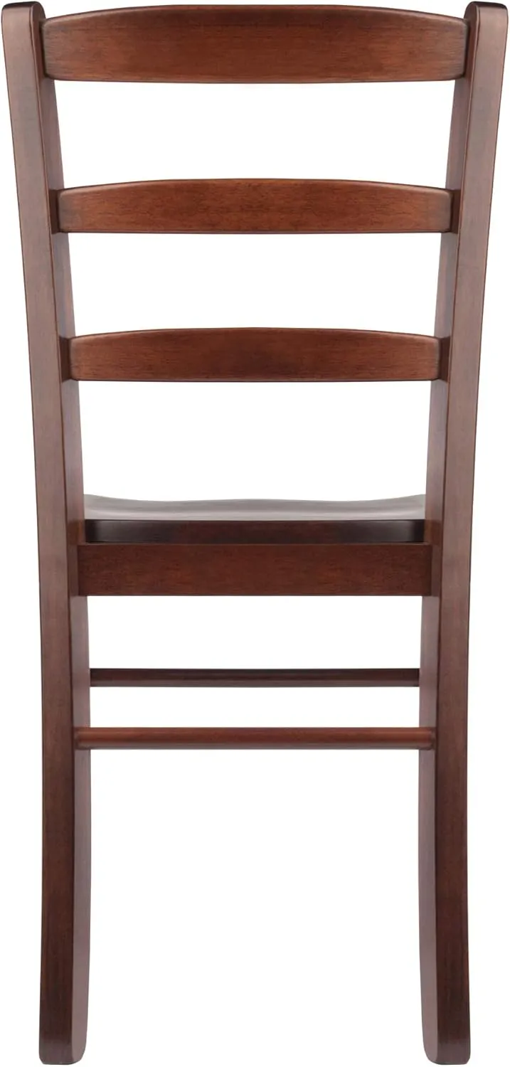Winsome Wood Ladder Back Chair, Antique Walnut, 2 Pieces94232