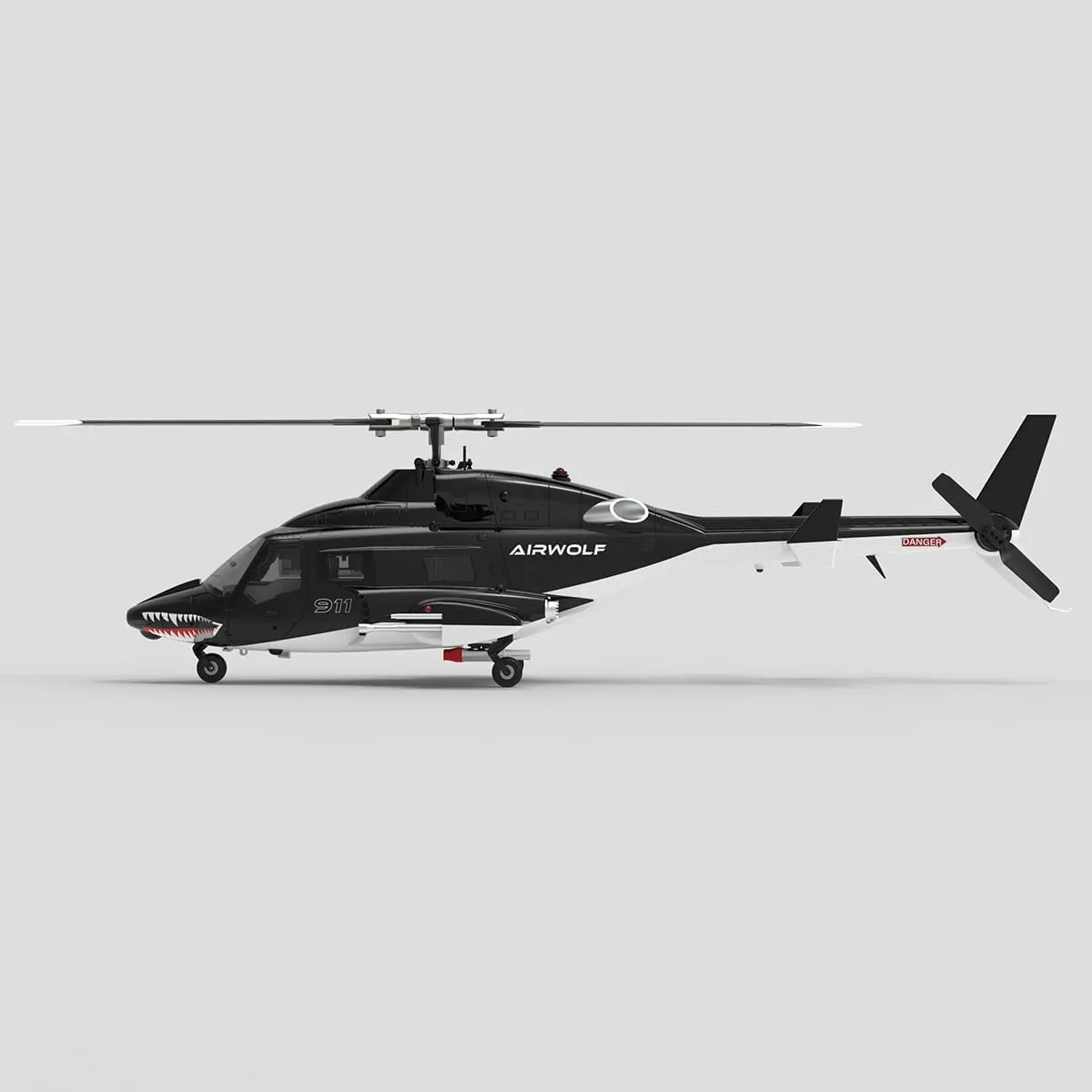 WOLFBUSH AW-911 Air-Wolf RC Helicopter, 1/34 Scale 2.4G 9CH Flybarless RC Helicopter Model with 6G/3D Stunt Mode and GPS Flight Control System, Aircraft for Beginners(RTF Version)