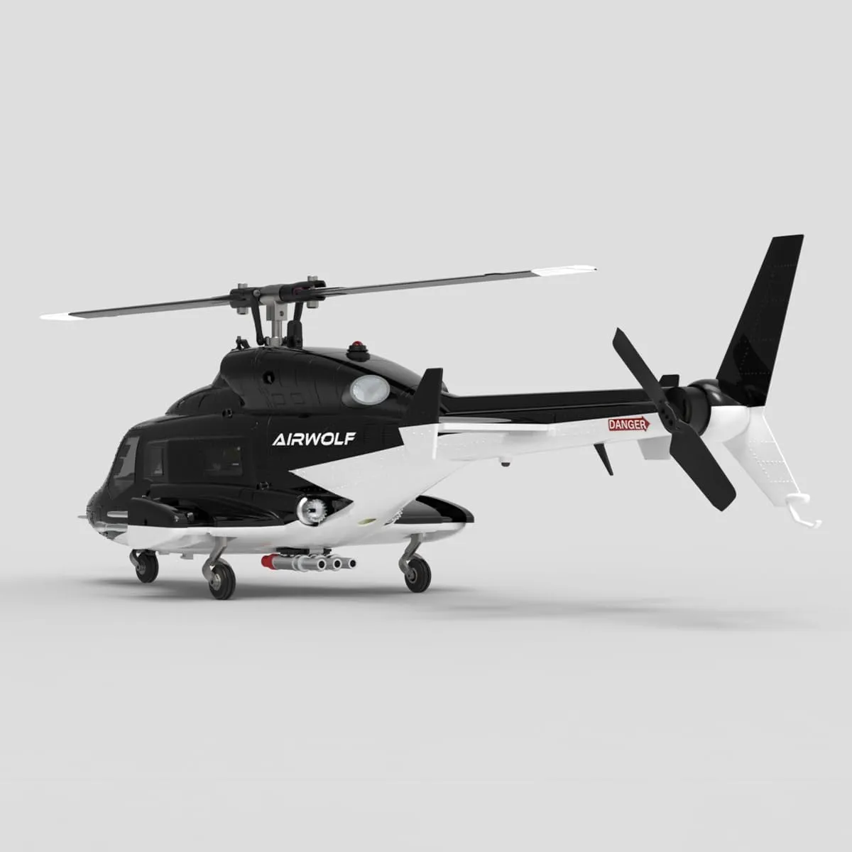 WOLFBUSH AW-911 Air-Wolf RC Helicopter, 1/34 Scale 2.4G 9CH Flybarless RC Helicopter Model with 6G/3D Stunt Mode and GPS Flight Control System, Aircraft for Beginners(RTF Version)