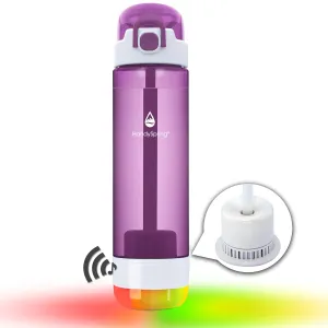 World's 1st Smart Water Bottle with Filter and Reminder to Drink Water, Water Bottle with Filter, Filtered Water Bottle with Straw, Lights & Sound Reminder to Keep Hydrated, 26oz (Pink)