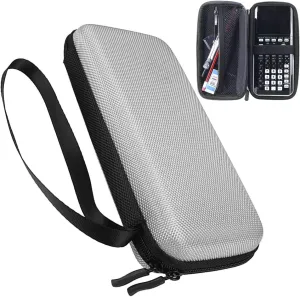 Xberstar Hard EVA Shockproof Carry Case Bag Pouch for Texas Instruments TI-84 Plus CE/Color TI-83 Plus,TI-89 Titanium, HP 50G Graphing, Scientific Financial Calculators (Gray)