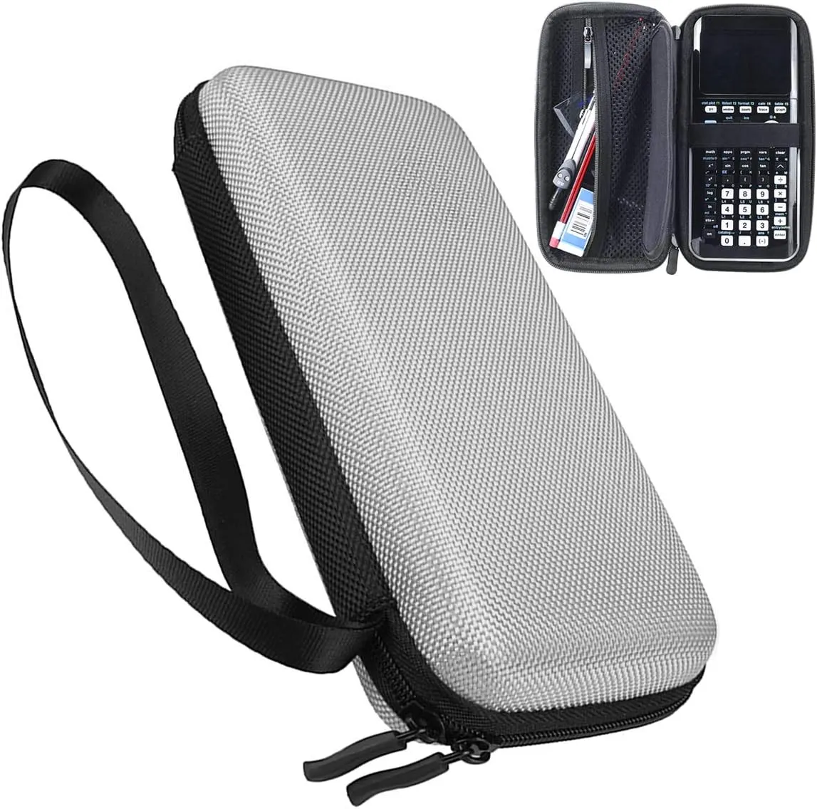 Xberstar Hard EVA Shockproof Carry Case Bag Pouch for Texas Instruments TI-84 Plus CE/Color TI-83 Plus,TI-89 Titanium, HP 50G Graphing, Scientific Financial Calculators (Gray)