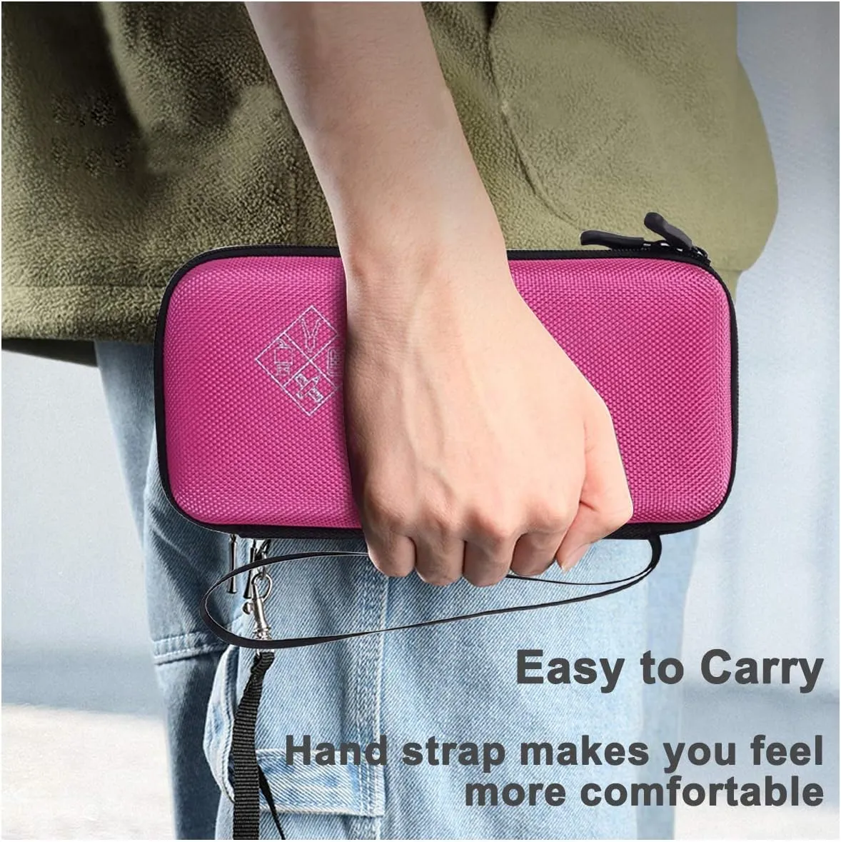 Xberstar Hard EVA Shockproof Carry Case Bag Pouch for Texas Instruments TI-84 Plus CE/Color TI-83 Plus,TI-89 Titanium, HP 50G Graphing, Scientific Financial Calculators (Pink)