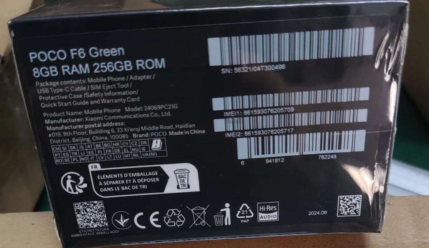 Xiaomi Poco F6 5G   4G Lte (for Tmobile Mint Tello & Global) 256Gb   8Gb Global Version Unlocked 6.67 120Hz 50Mp Triple Camera (Green Global)