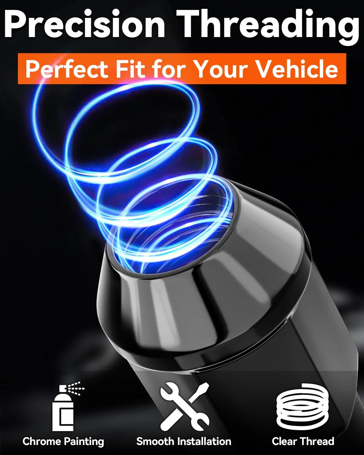 YIZBAP M12x1.5 Lug Nuts, 1.4 inch Tall Closed End Bulge Acorn Lug Nut Set, 20pcs 12x1.5 Aftermarket Lug Nuts Black, 3/4 Hex for Accord Civic Element HR-V Escape Sierra
