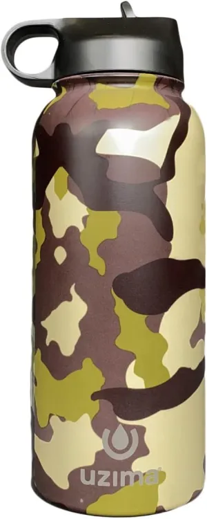Z-Source Filtered Water Bottle for Hiking, Backpacking, Camping, and Travel. Large 32oz Capacity with Double-Walled Stainless Steel Exterior.