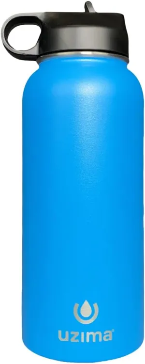 Z-Source Filtered Water Bottle for Hiking, Backpacking, Camping, and Travel. Large 32oz Capacity with Double-Walled Stainless Steel Exterior.