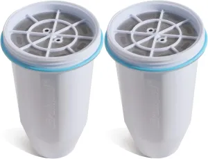 ZR-001, ZR-017, ZR-004 Replacement Water Filters for Pitchers and Dispensers, Advanced 6 Stage Filtration System for 0 TDS, Remove Lead, Chlorine, Fluoride, PFOA/PFOS (2 Pack)